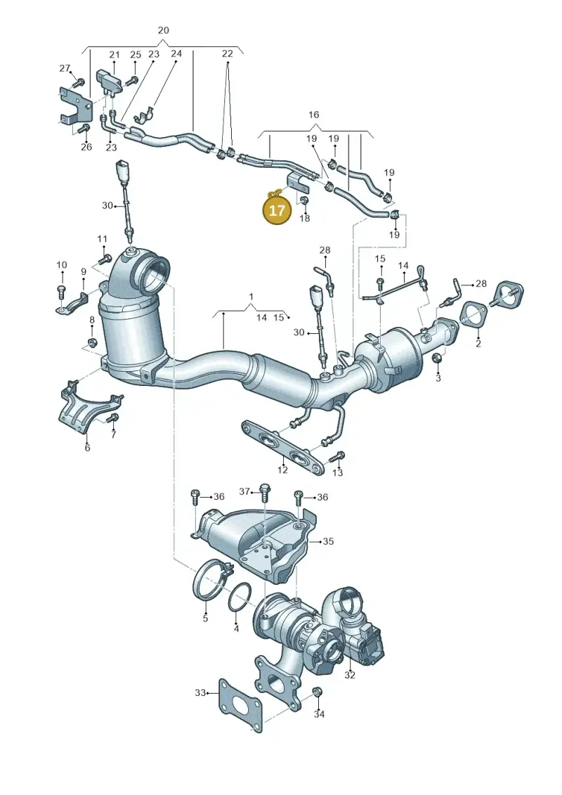N10284905 — Skoda Octavia (2019-2024) diagram 890253032, position 17