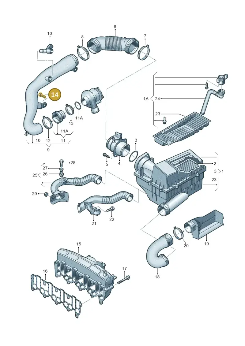 N10285402 — Skoda Octavia ambiente (2008-2013) diagram 420129500, position 14