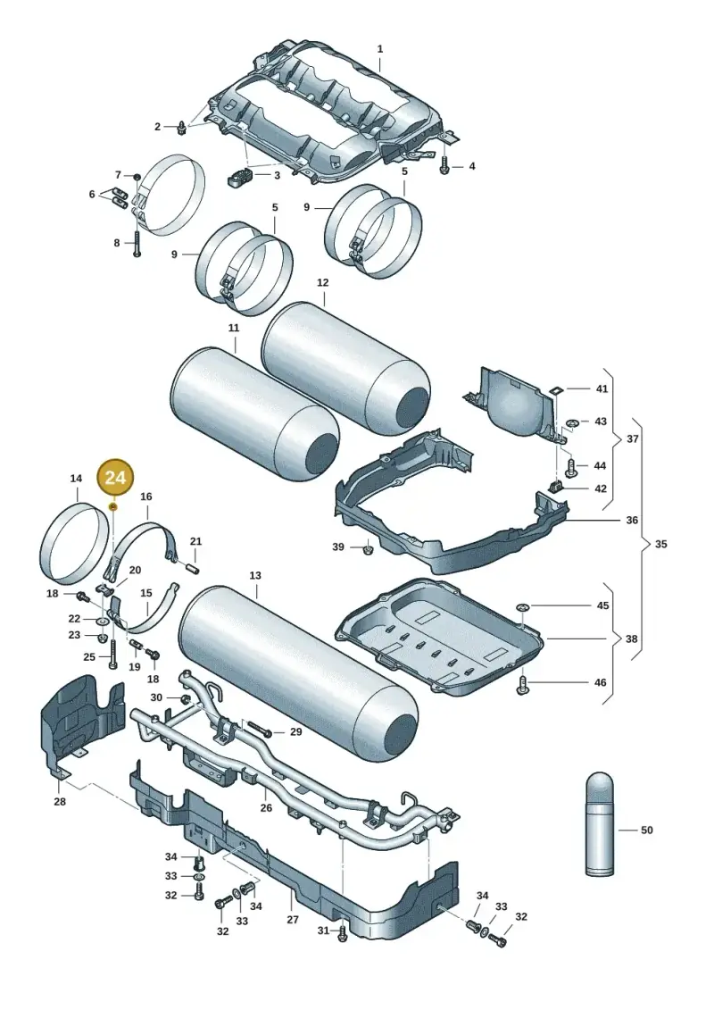 N10295101 — Skoda Octavia (2019-2024) diagram 5h0201010, position 24