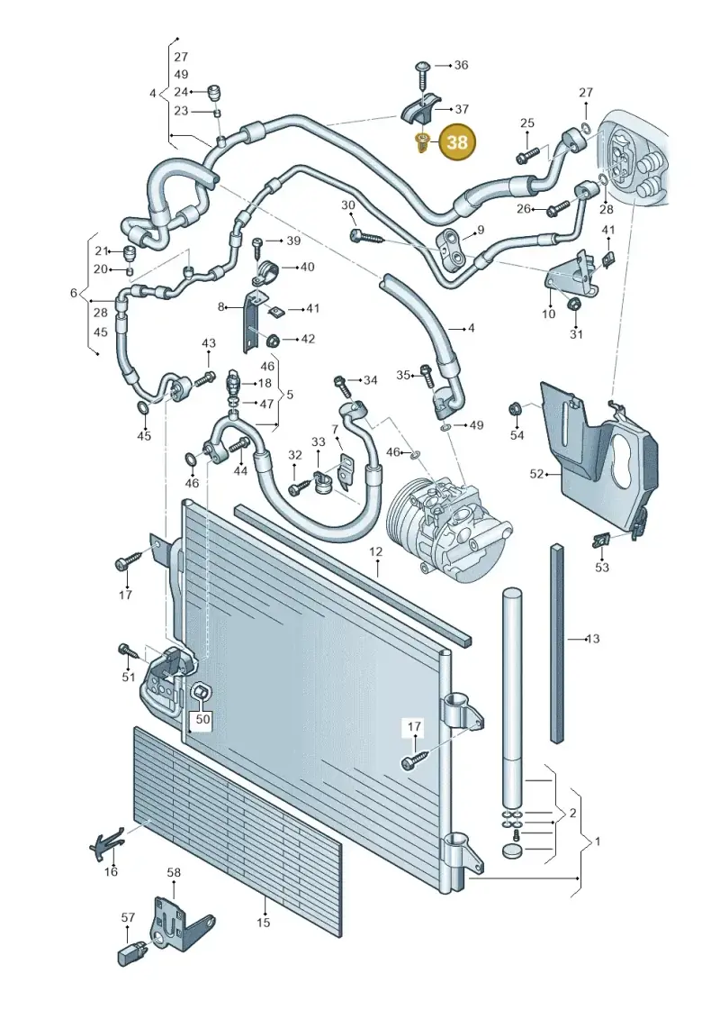N10318001 — Skoda Superb (2013-2015) diagram 649260420, position 38