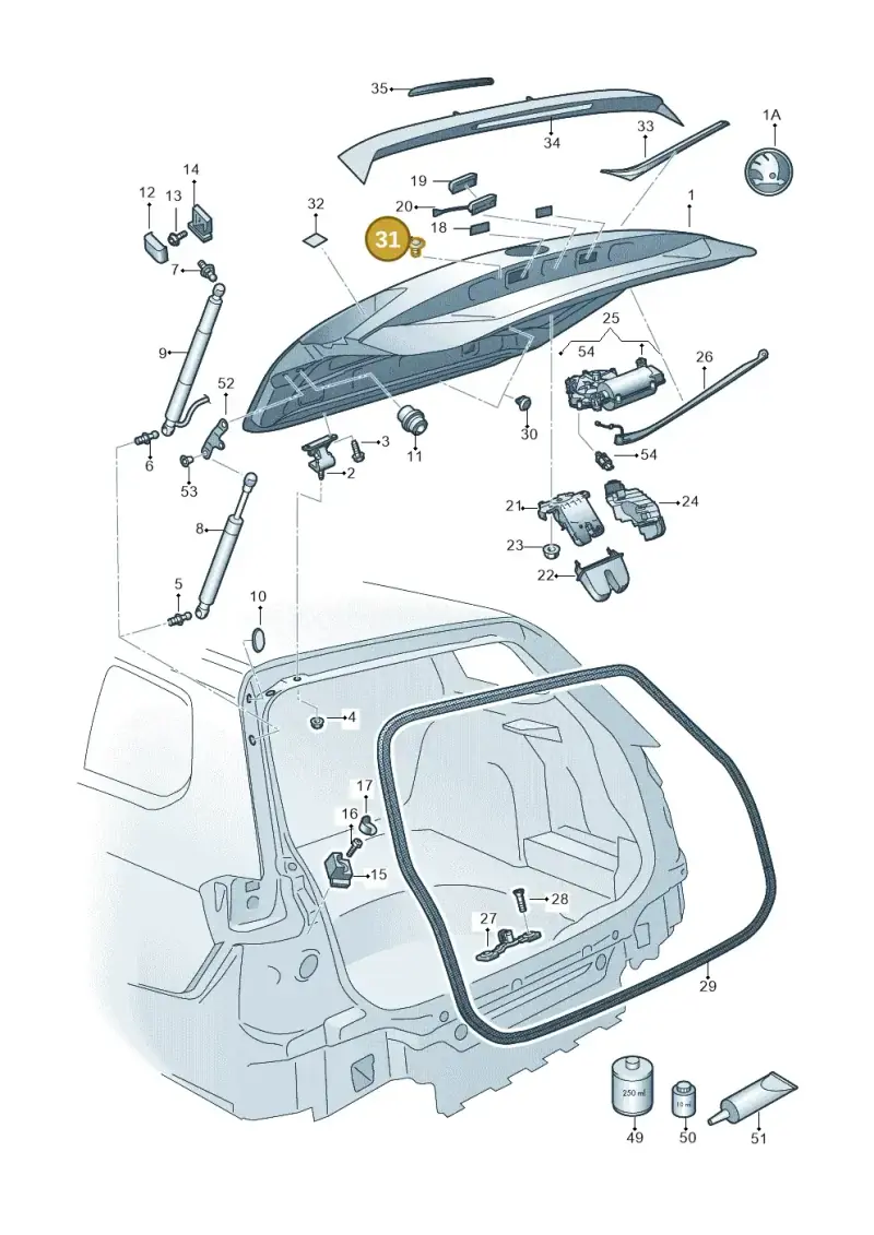 N10318001 — Skoda Superb Combi (2015-2024) diagram 851827030, position 31