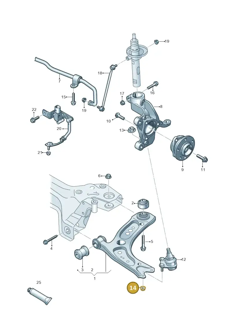 N10332002 — Skoda Octavia (2019-2024) diagram 827407000, position 14