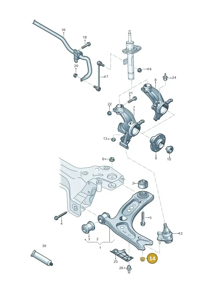 N10332002 — Skoda Kamiq (2019-) diagram 837407000, position 14