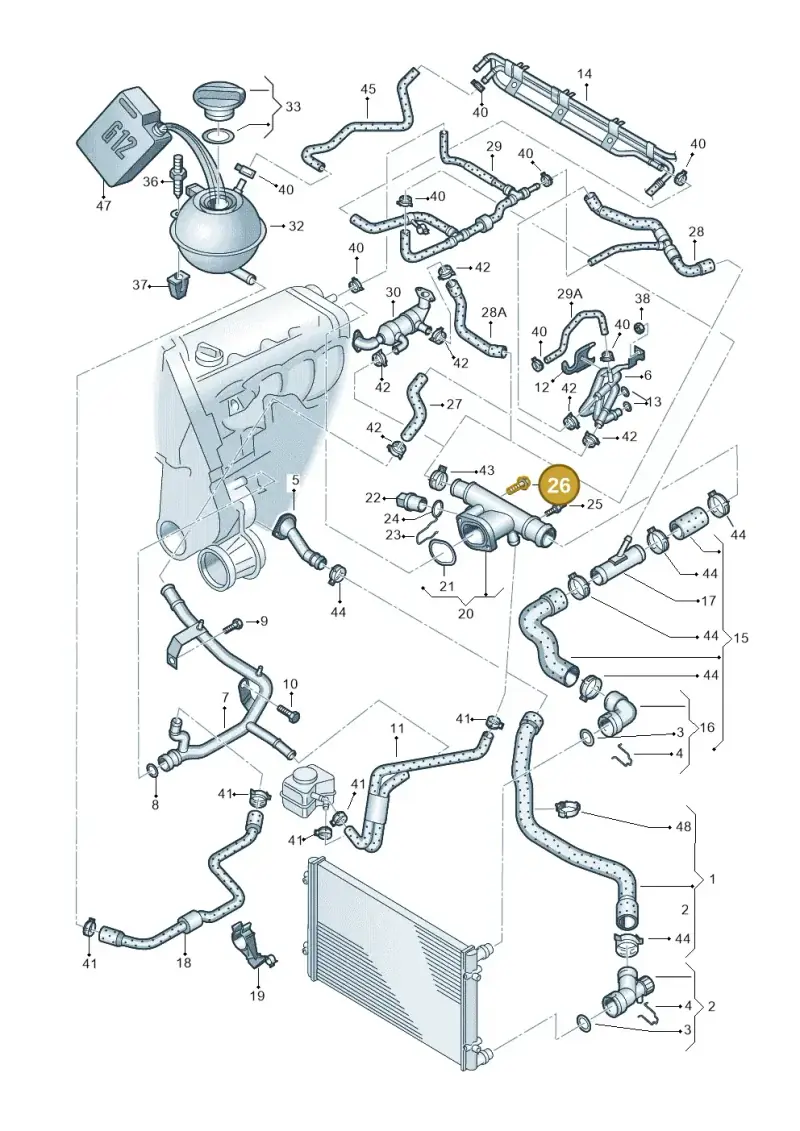 N10414502 — Skoda Fabia Ambiente (2009-2013) diagram 253121450, position 26