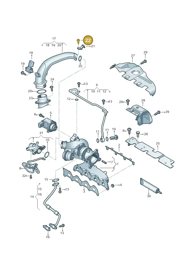 N10419702 — Skoda Superb comfort (2008-2013) diagram 625145530, position 22