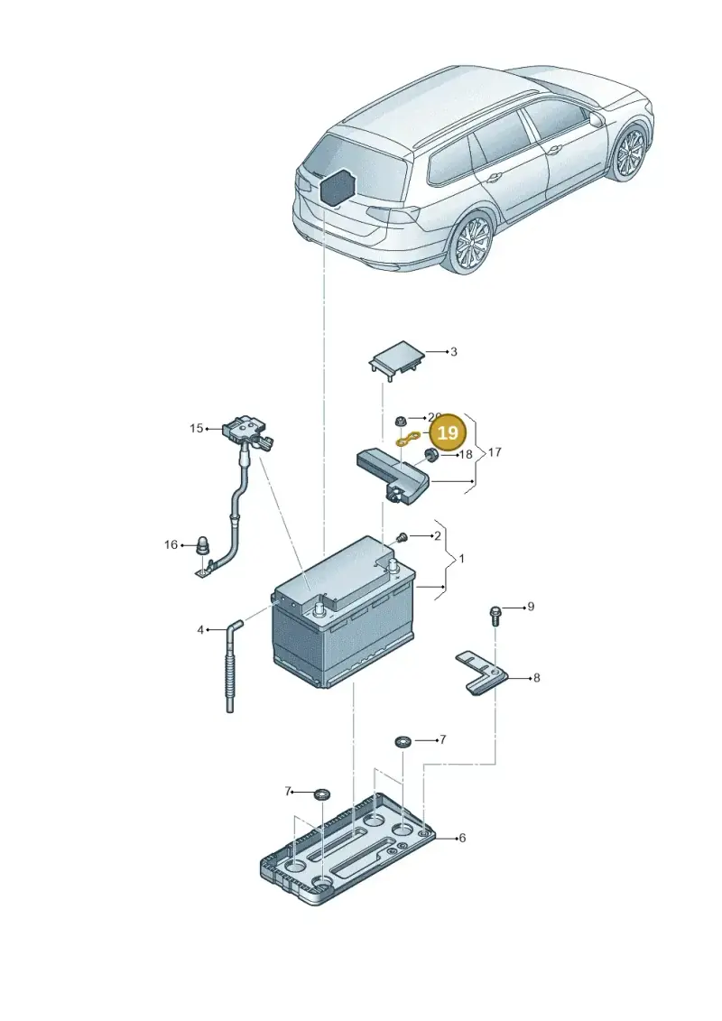 N10424904 — Skoda Superb Combi (2015-2024) diagram 851915010, position 19