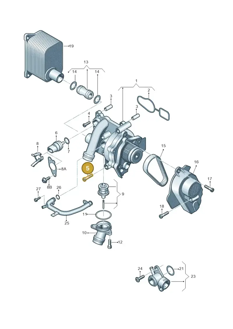 N10470705 — Skoda Superb (2013-2015) diagram 855121010, position 5