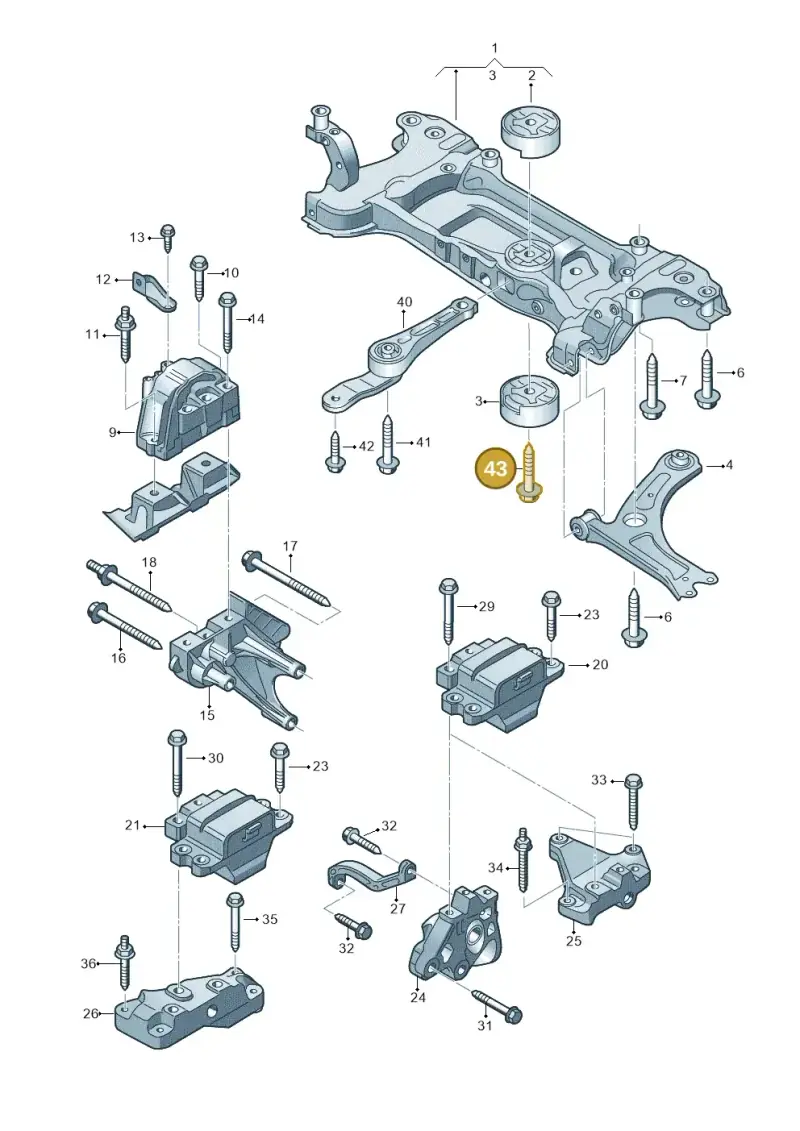 N10558002 — Skoda Yeti (2013-2017) diagram 690199300, position 43