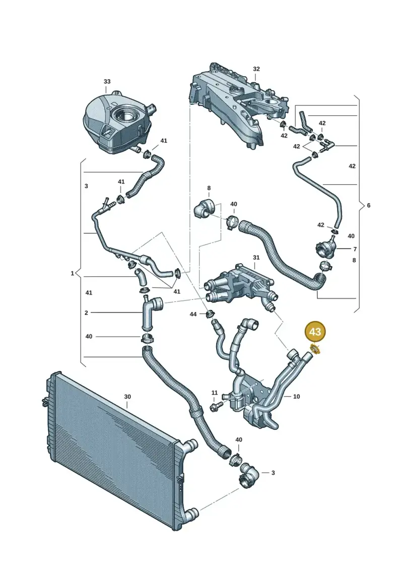 N10558601 — Skoda Octavia (2019-2024) diagram 793121111, position 43
