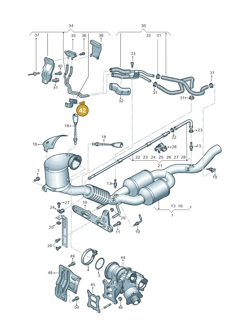 N10637901 — Skoda Superb Combi (2023-) diagram 596253350, position 42