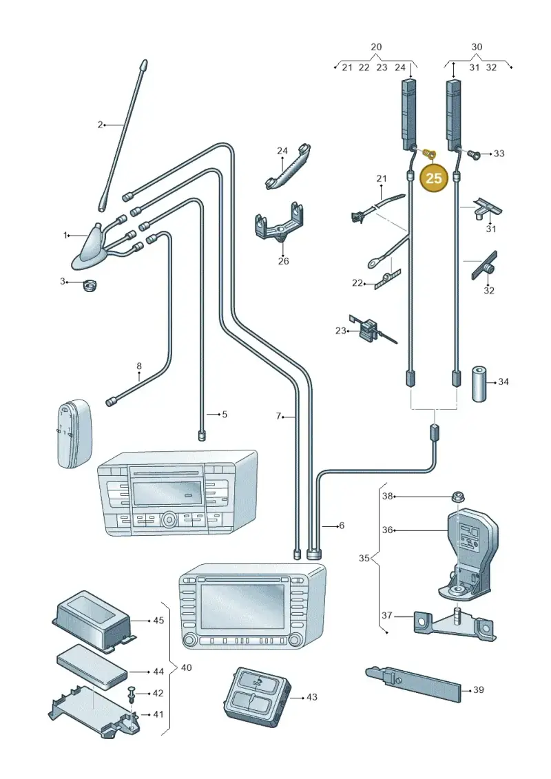 N10656902 — Skoda Octavia (2017-2020) diagram 805035025, position 25
