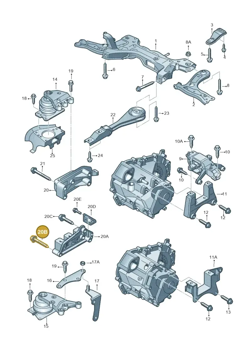 N10672701 — Skoda Rapid (2012-2022) diagram 672199250, position 20B
