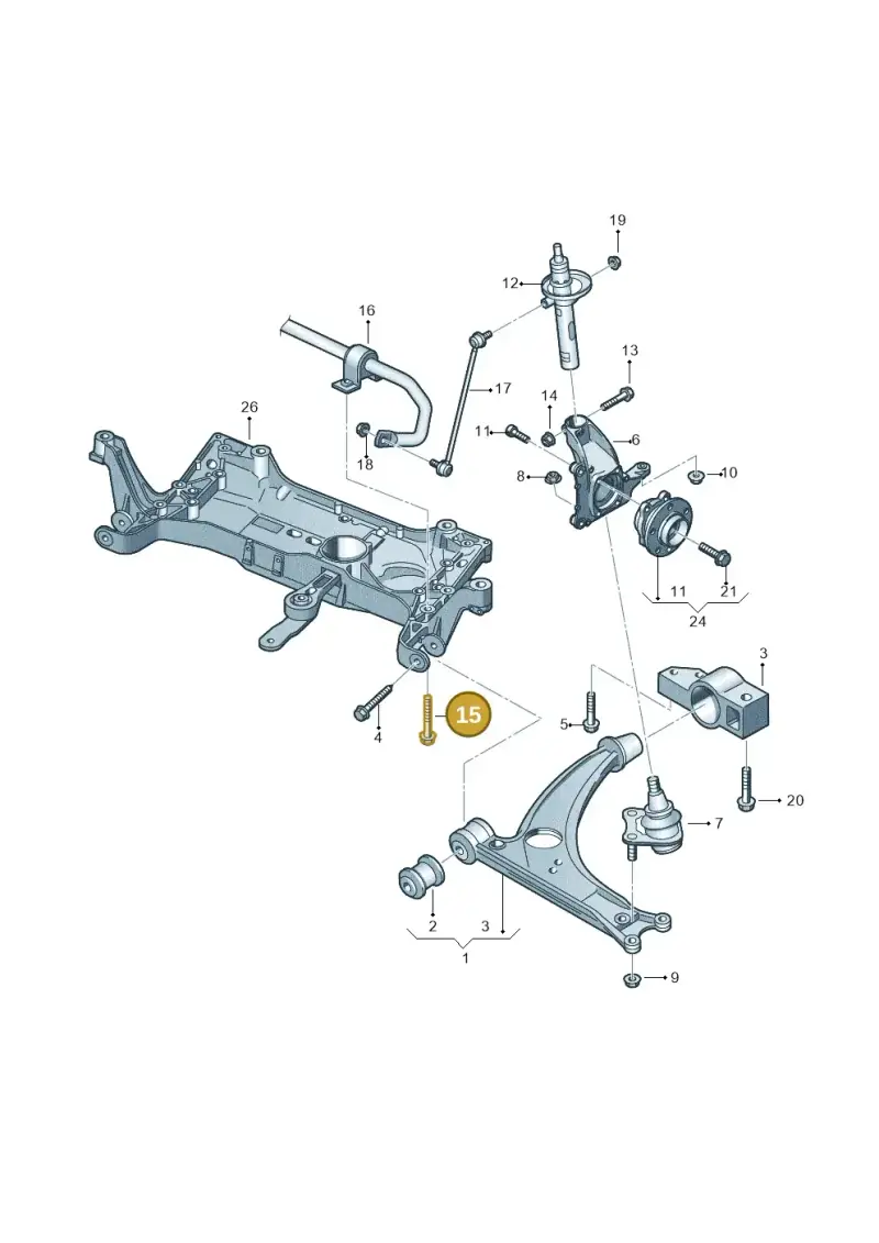 N10773401 — Skoda Yeti (2013-2017) diagram 460407000, position 15