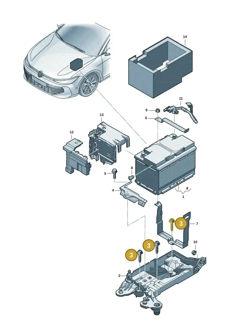 N10785701 — Skoda Superb Combi (2023-) diagram 3j0915000, position 3