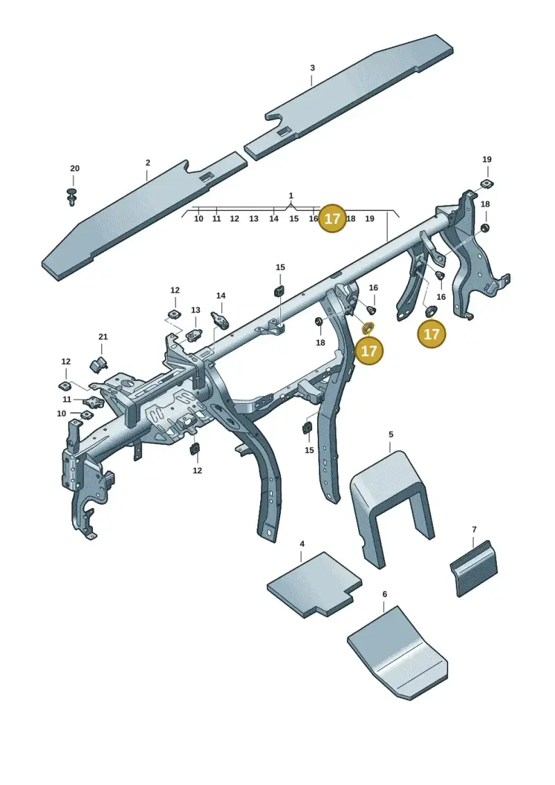 N90100401 — Skoda Superb Combi (2023-) diagram 3p0857000, position 17