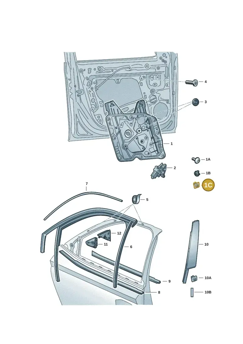 N90168604 — Skoda Superb Combi (2023-) diagram 3p0837060, position 1C