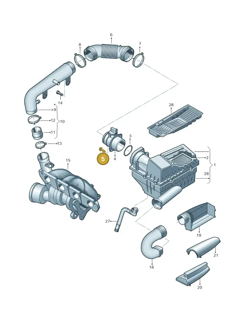 N90172004 — Skoda Superb (2013-2015) diagram 412133300, position 5