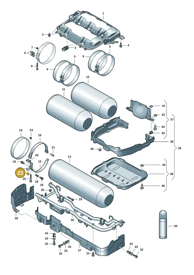 N90183803 — Skoda Octavia (2019-2024) diagram 5h0201010, position 23