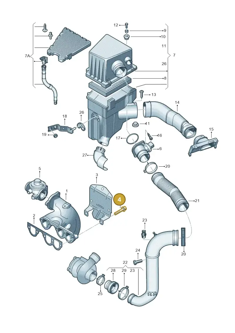 N90200604 — Skoda Fabia Ambiente (2009-2013) diagram 253129200, position 4