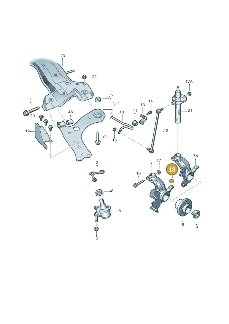 N90321302 — Skoda Fabia Ambiente (2009-2013) diagram 608407110, position 18