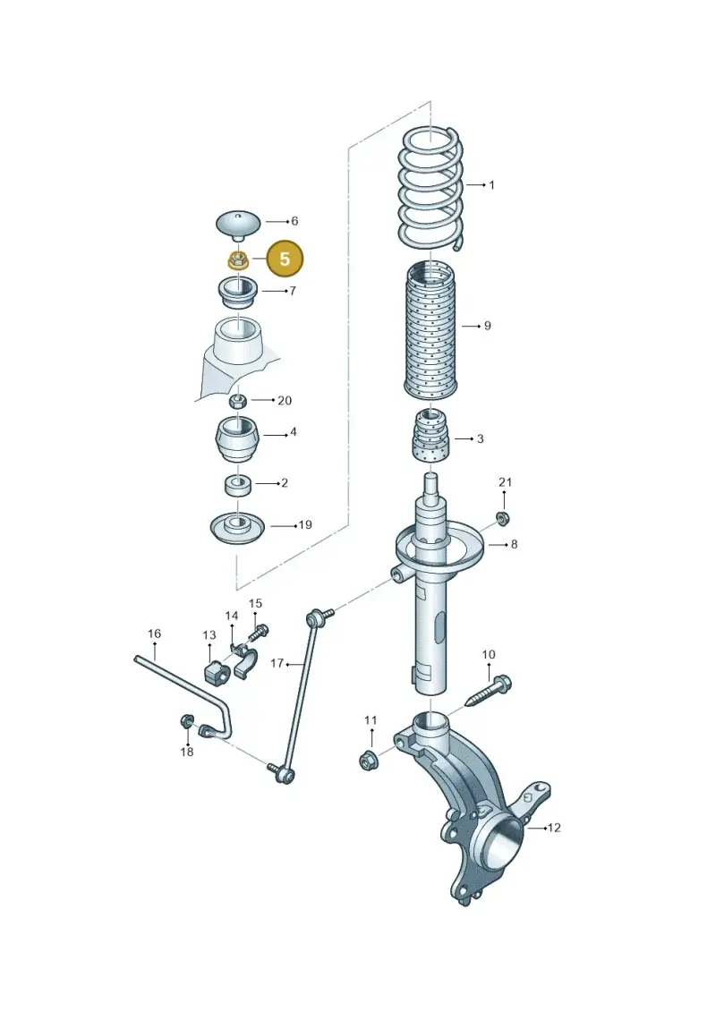 N90353604 — Skoda Rapid (2012-2022) diagram 608411010, position 5