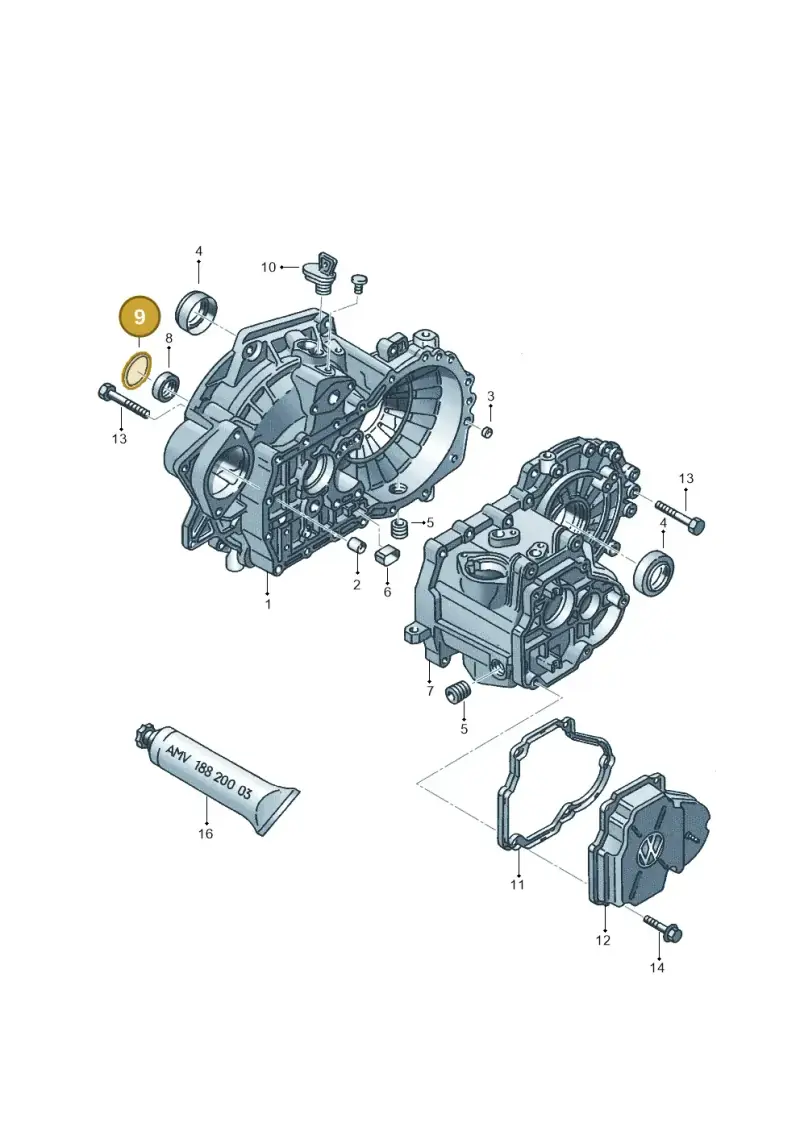N90354301 — Skoda ROOMSTER               06> (2006-) diagram 121301400, position 9