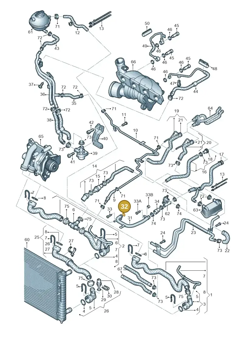 N90365302 — Skoda Yeti (2013-2017) diagram 412121640, position 32