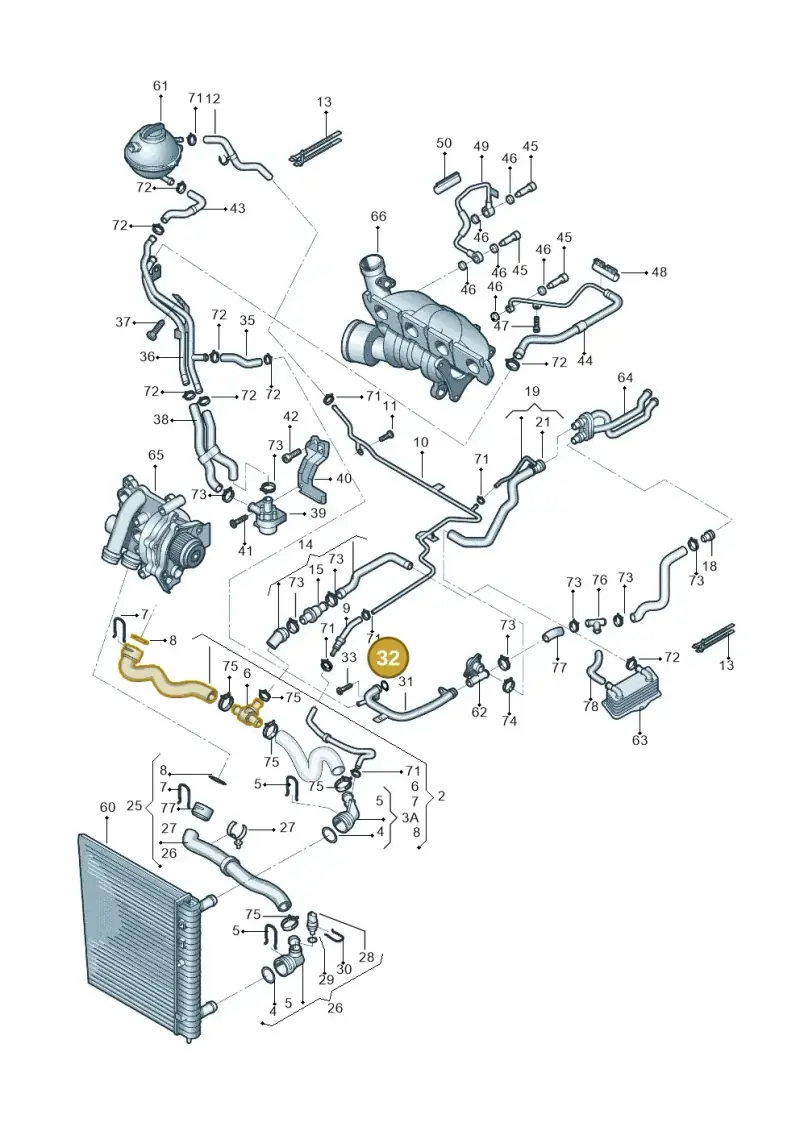 N90365302 — Skoda Yeti (2013-2017) diagram 767121500, position 32