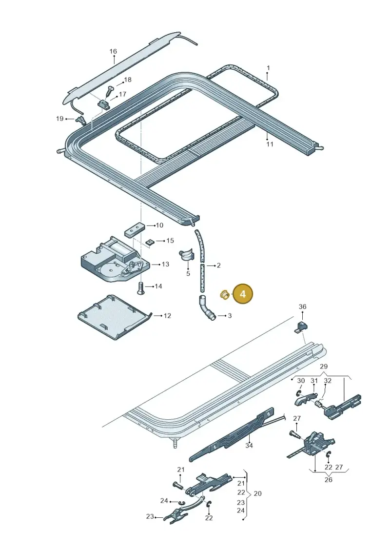 N90430401 — Skoda OCTAVIA/COMBI/4X4 (1996-2000) diagram 202877300, position 4