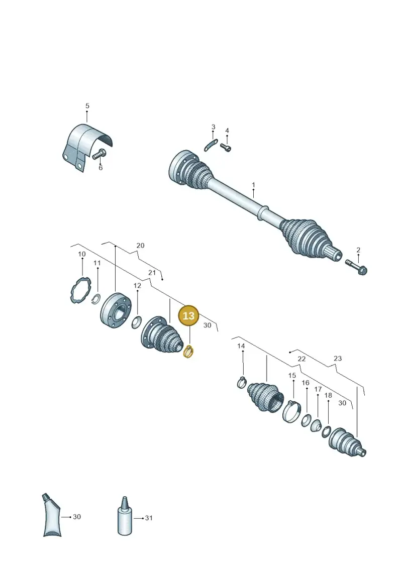 N90442501 — Skoda Octavia (2019-2024) diagram 649407220, position 13