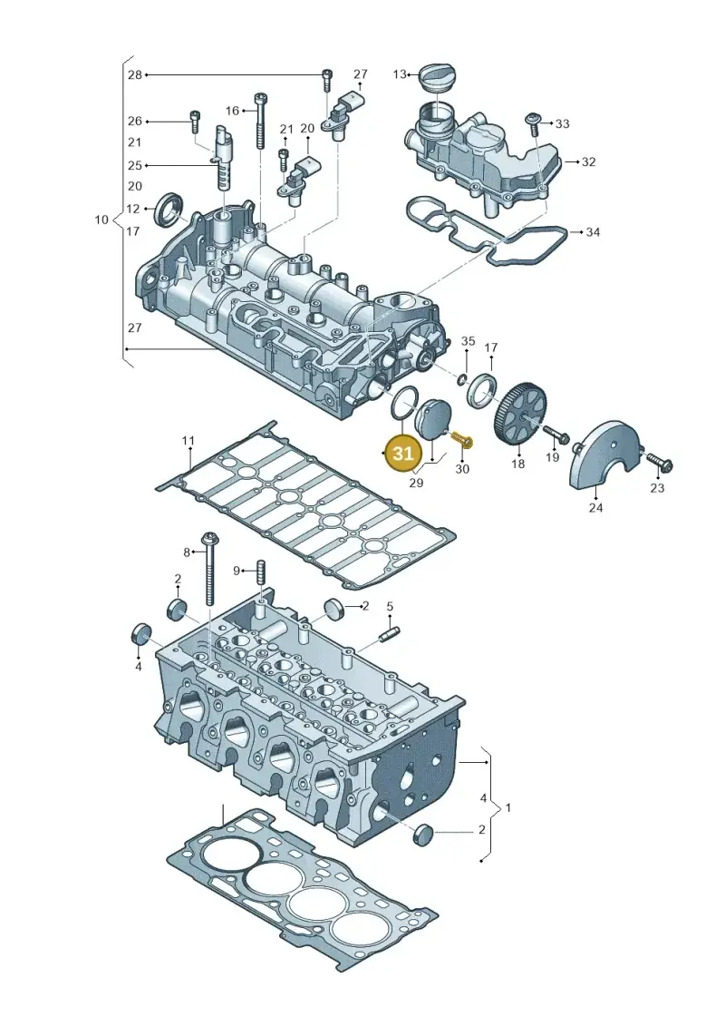 N90467301 — Skoda Octavia (2017-2020) diagram 827103540, position 31
