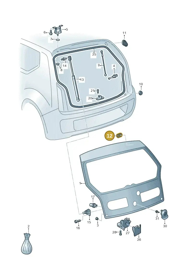 N90508801 — Skoda Citigo (2019-2021) diagram 583827000, position 12