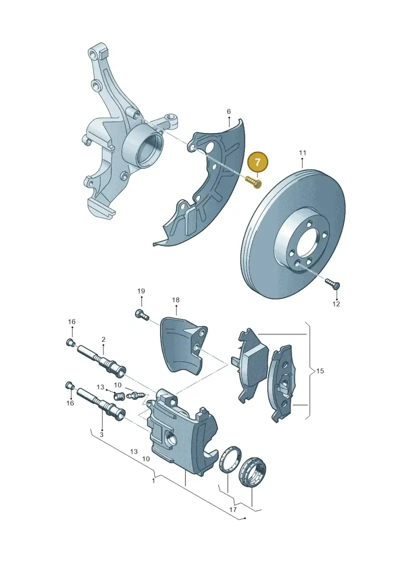 N90529302 — Skoda Fabia Ambiente (2009-2013) diagram 225615160, position 7