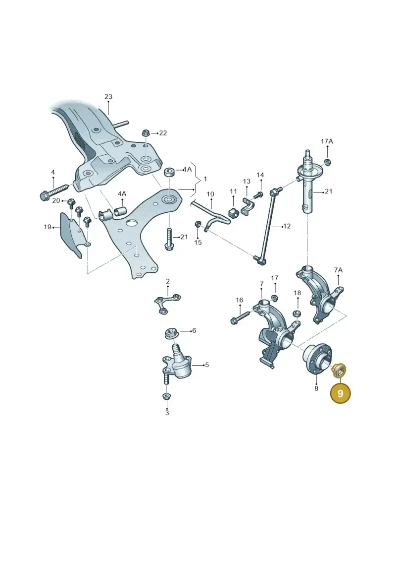 N90587602 — Skoda Fabia Ambiente (2009-2013) diagram 608407110, position 9