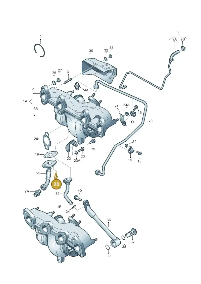 N90592703 — Skoda Superb comfort (2008-2013) diagram 460145550, position 20