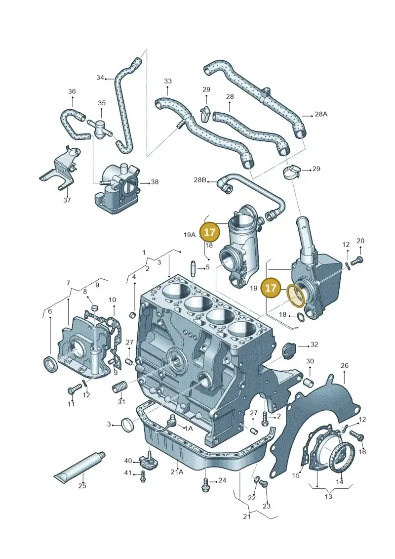 N90617501 — Skoda OCTAVIA/COMBI/4X4      04> (2004-) diagram 166103000, position 17