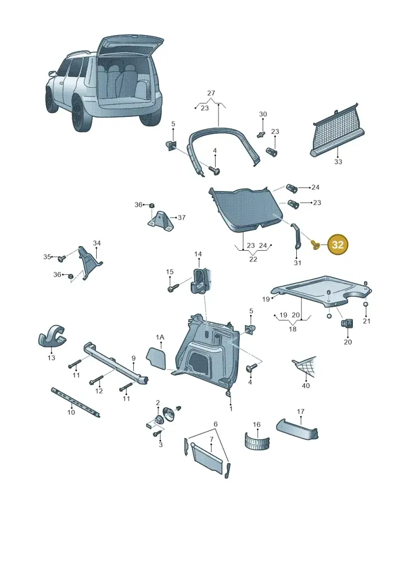 N90651302 — Skoda Yeti (2013-2017) diagram 666867800, position 32