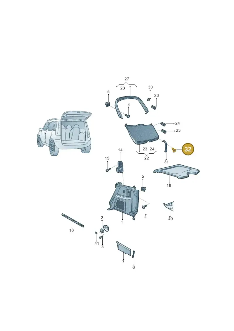 N90651302 — Skoda Yeti (2013-2017) diagram 767867800, position 32
