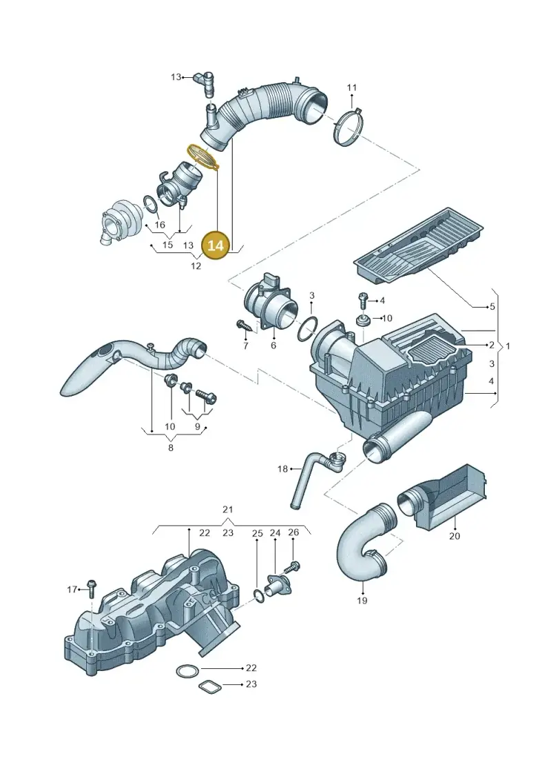 N90656101 — Skoda Superb (2013-2015) diagram 694129500, position 14