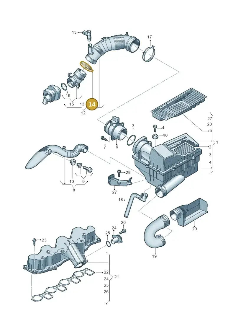 N90656101 — Skoda Yeti (2013-2017) diagram 737129400, position 14