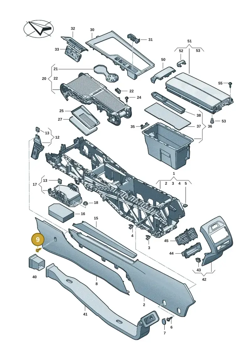 N90698606 — Skoda Superb Combi (2023-) diagram 3j0863500, position 9