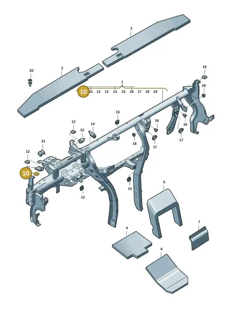 N90698703 — Skoda Superb Combi (2023-) diagram 3p0857000, position 10