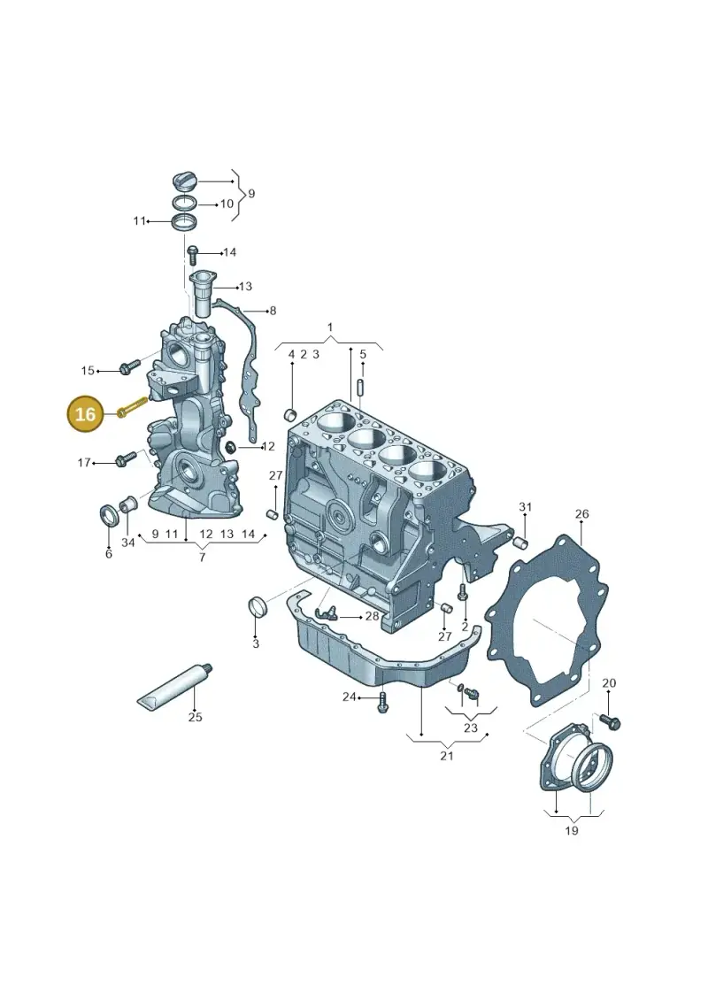 N90712401 — Skoda Superb Ambition (2009-2015) diagram 713103050, position 16