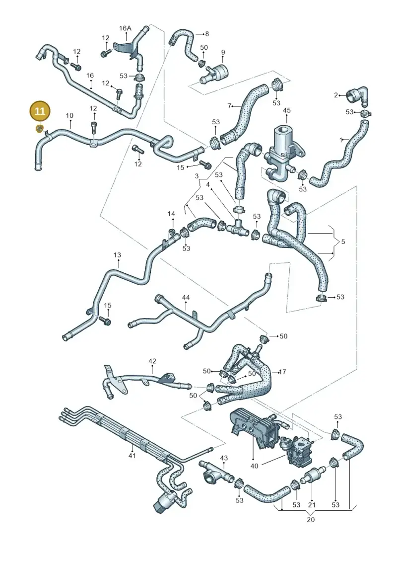 N90761101 — Skoda Octavia ambiente (2008-2013) diagram 420121460, position 11