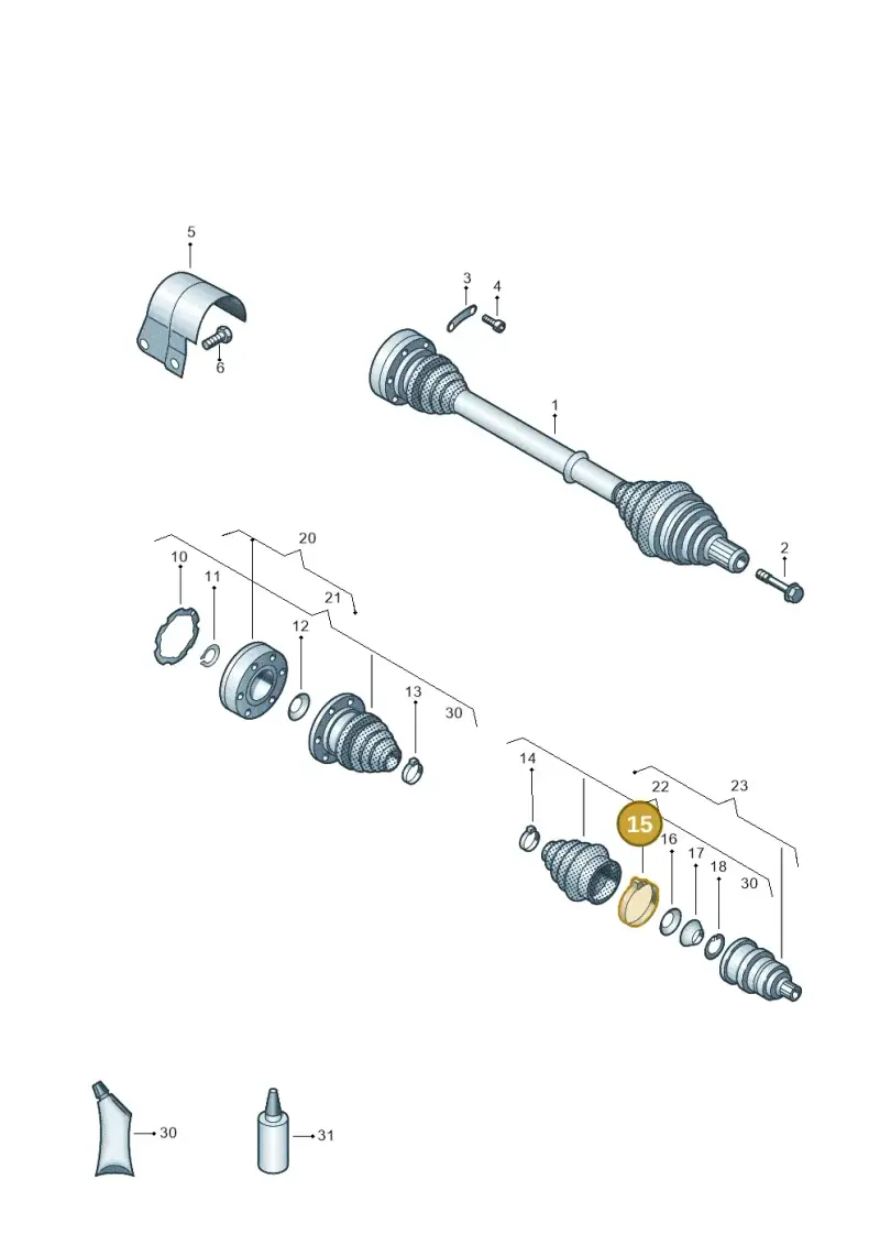 N90772401 — Skoda Octavia (2019-2024) diagram 649407220, position 15