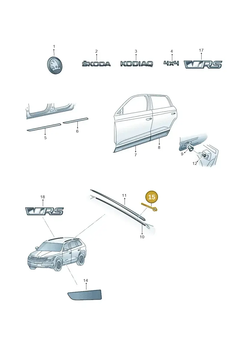 N90787802 — Skoda Kodiaq (2018-2022) diagram 804853001, position 15