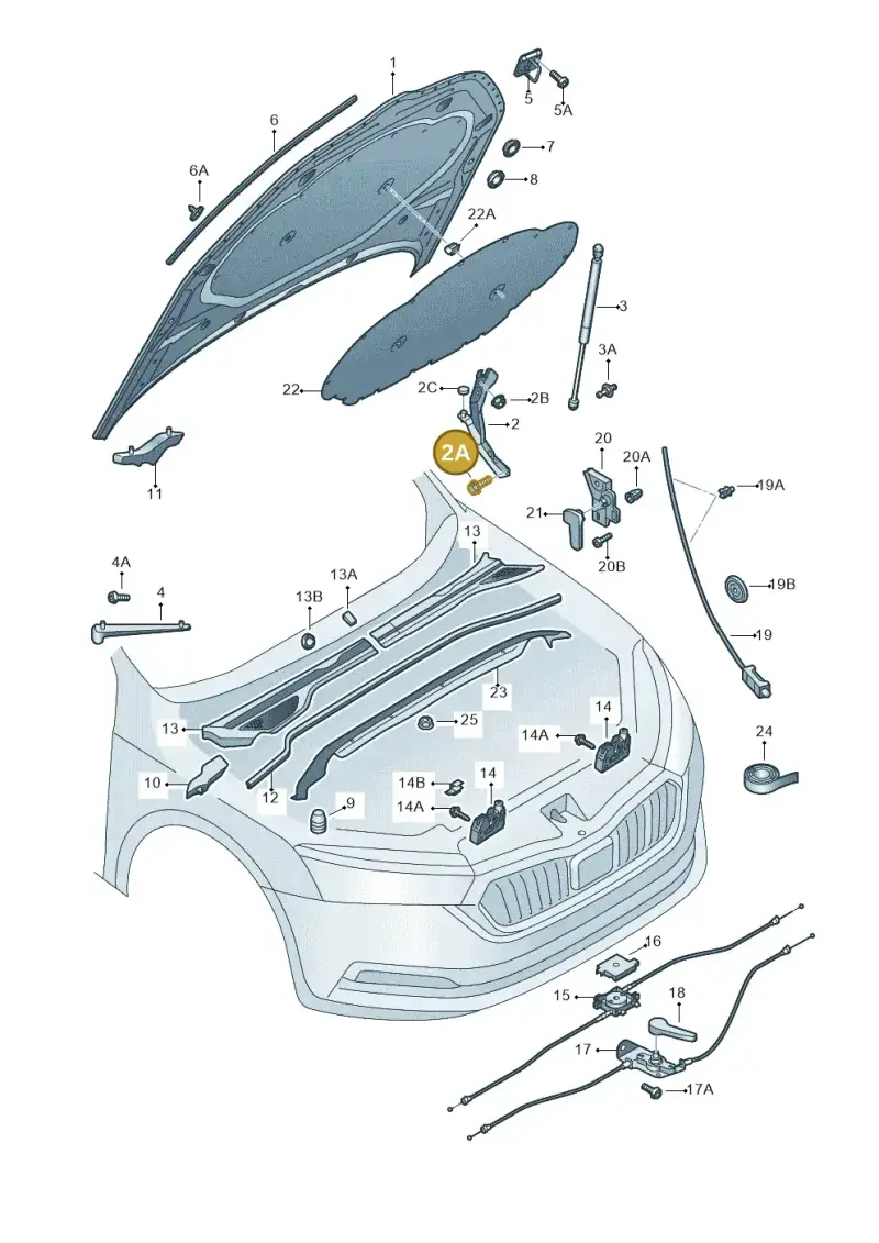 N90798702 — Skoda Octavia (2019-2024) diagram 585823000, position 2A