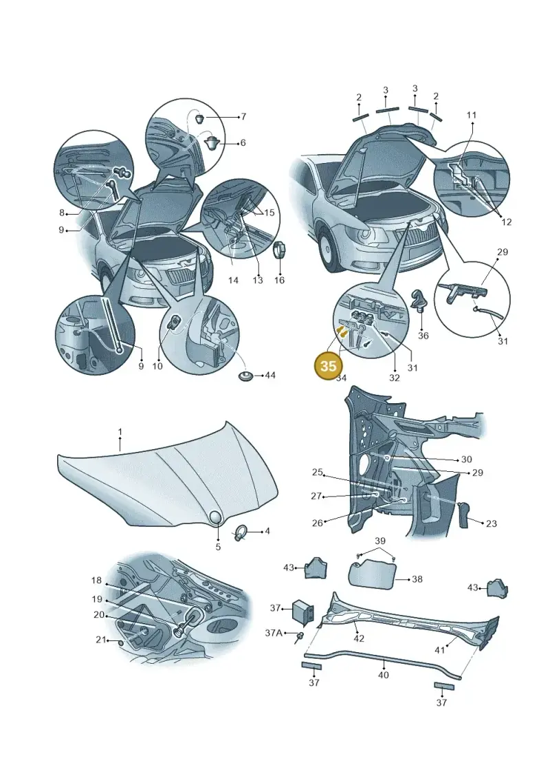 N90807301 — Skoda Superb (2013-2015) diagram 768823100, position 35
