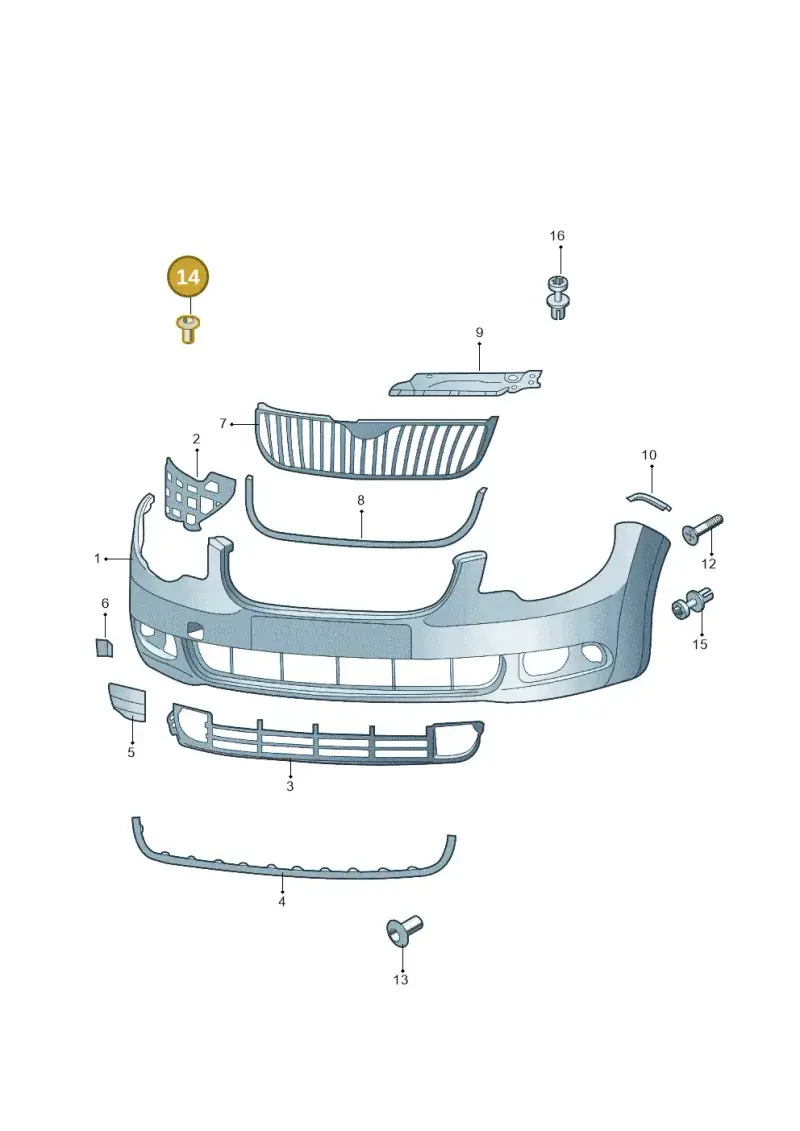 N90825901 — Skoda Superb Ambition (2009-2015) diagram 671807000, position 14