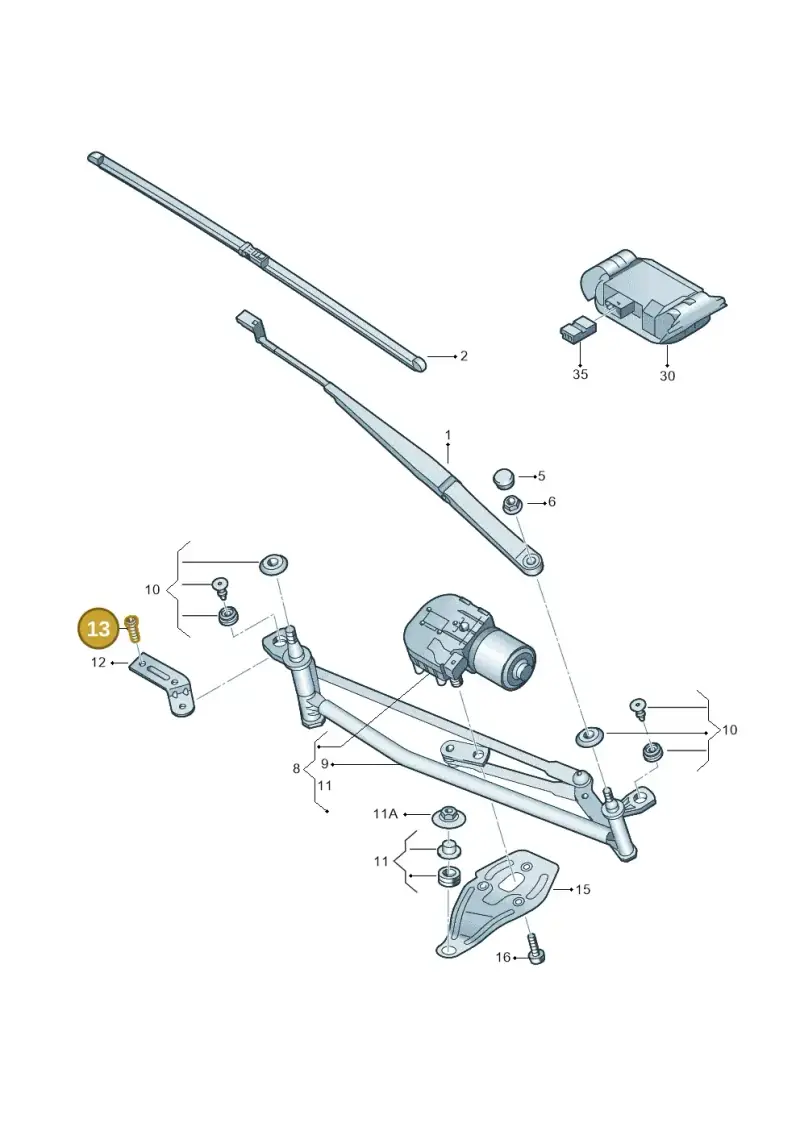 N90833102 — Skoda Superb (2013-2015) diagram 632955000, position 13